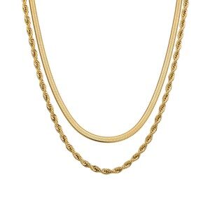 Unworn Hey Harper Classic Gold-Tone Easygoing Necklace Set of 2 Necklaces